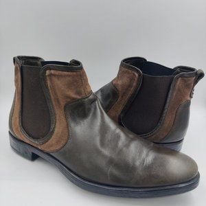 John Varvatos Brown Leather Chelsea Ankle Boots Mens's size 9
